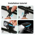 Bike Bicycle USB Rechargeable Cycling Flashing Head Front Light Lamp with Horn. 
