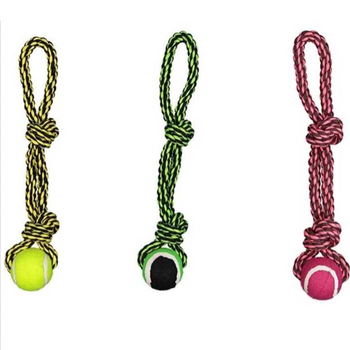 Stripe Rope Toy With Ball | Daraz.lk