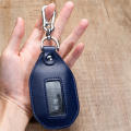 Leather Key Holder Stylish Mirror Window Mini Car Key Case Retro Zipper Closure Key Protector Bag for Vehicle Accessory Key Organization Security Gift Item Personal Use. 