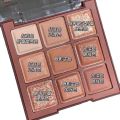 MGL nine-color mocha chocolate eye shadow nine-square grid milk tea 9-color orange brown beginner pearlescent matte large ground color flat. 