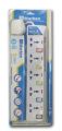 5 Way Power Extension Marken Universal Power Strip 3M Code 10Ah 250V 1500W Individual Switch And Indicator. 