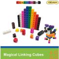 Moulty Linking Math Cubes with Activity Cards Set Number Blocks Counting Toys Snap Linking Cube Math Counters for Kids Learning. 