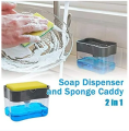 Soap Dispenser Pump With Sponge Manual Press Cleaning Liquid Dispenser Container Manual Press Soap Organizer Kitchen Tool. 