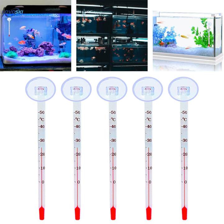 5 Pieces Floating Aquarium Thermometer Glass Tube Tank Thermometer stick
