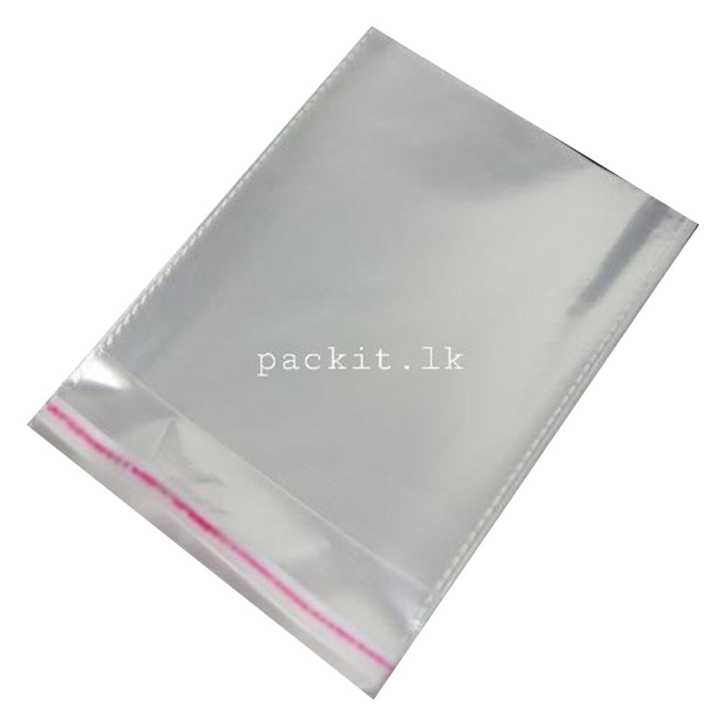 100pcs 9*12 inches Clear Transparent Polythene Bags BOPP Bags with Selfsealing Sticker