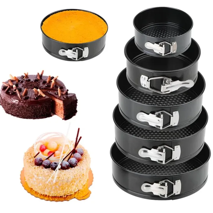 Round%20Shaped%20Spring%20Form%20Cake%20Baking%20Pan/Mould/Tray%20-%205%20Pcs%20%205%20Pcs%20Kitchen%20Cake%20Baking%20Pan%20Round%20Shape%20Non-Stick%20Cake%20Mold%20Steel%20Pan%20Set%20Removable%20Bottom%20Cake%20Decorating%20Tools%20-%20Image%202