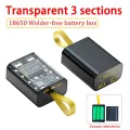 1Pcs 18650 Battery Charger Case Cool DIY Power Bank Box Fast Charging Case With Night Light Charging Power Bank Case Without Battery. 