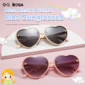 OQ BOGA 5 Colors Unisex Heart Frame Anti UV Kids Sunglasses Children Outdoor Eye Protection Full Rim Sun Glasses. 