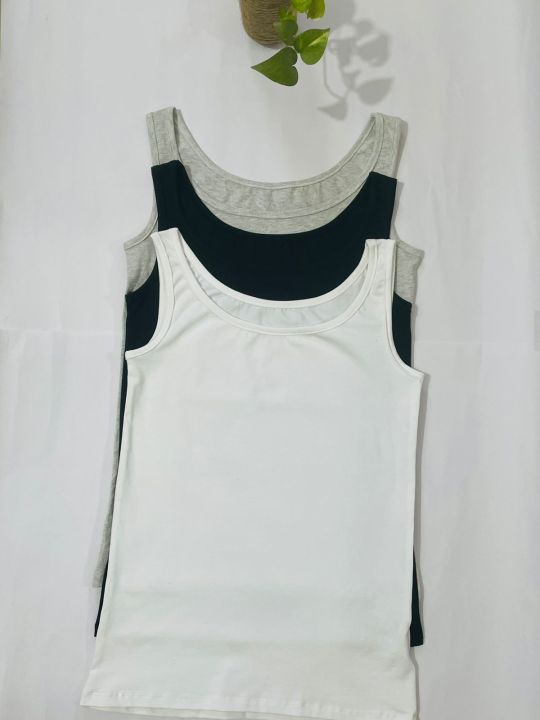 Cotton Rich Ribbed Crew Neck Vest Top