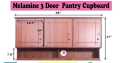 kitchen Pantry Cupboards Melamine 3 Door rack , 5 years warranty. 