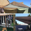 Triangle Sun Shade Sail Field Gray UV Blockage Reinforced Corners Waterproof Triangle Canopy for Backyard. 