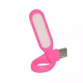 Flexible Super Bright USB LED Lamp Light - Pink. 
