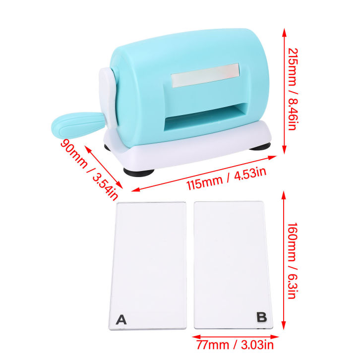 Mini Manual Die Cutting Embossing Machine Portable Hand Crank Embossing Machine with Suction System for DIY