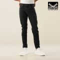 Moose Slim Fit Black Jeans For Men – Durable Comfort Cotton Denim. 