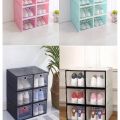 ZDEPT.Thickened transparent shoe box Set of 6 Plastic shoe storage box Flip drawer style Shoe box. 
