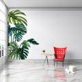 Green Tropical Leaves Wall Decal, Nature Palm Tree Leaf Plants Wall Sticker Art Murals, Waterproof DIY Wall Decor for Home Decor. 