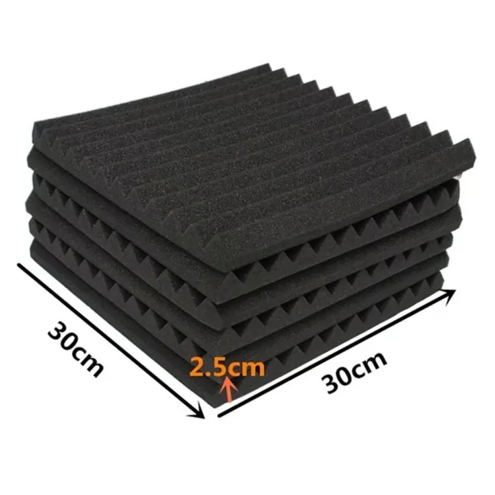 1/12Pcs%20Durable%20Sound%20Insulation%20Soundproofing%20Foam%2030x30x2.5cm%20Triangular%20Groove%20Studio%20Wall%20Panel%20Soundproof%20Acoustic%20Foam%20Board%20-%20Image%203
