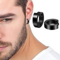 4 Pairs Earrings Set Safe Popular Stainless Steel Stainless Steel Dumbbell Ear Stud for Men. 
