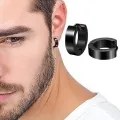 4 Pairs Earrings Set Safe Popular Stainless Steel Stainless Steel Dumbbell Ear Stud for Men. 