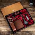 New Mens Gifts Set With Quartz Watch, Sunglasses, Wallet, Belt, Pen, Keychain Festival Birthday Business Present Sets. 