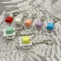 Plastic Mechanical Keyboard Keychain Led Press Button Keychain Realistic Illuminated Led Key Chain for Night Visibility Tech Enthusiasts Gifts For Programmers. 