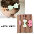 3Pcs Lace Flower Baby Headband Turban Kids Newborn Girl Bows Headbands Infant Toddler Hair Bands Haarband Baby Hair Accessories. 