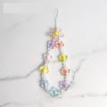 Phone Chain Mobile Lanyard Beaded Strap Flower Charm Tulip Accessory. 