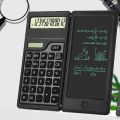 Basic Calculator Notepad with 6 Inch LCD Writing Tablet Mute Desktop Calculator Solar/Battery Dual Powered for Business Office. 