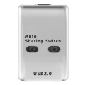 USB 2.0 Auto Sharing Switch 2 Port HUB Adapter Switcher for 2 PC Printer USB Switch Devices Support. 