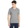 Men's Grey Melange V-neck T-shirt. 