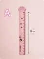 High Cat Claw Ruler 15cm Ruler Student Creative Stationery Measuring Ruler Transparent Plastic. 