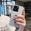 For Honor X6A case Shiny Ring Glitter Soft Transparent Holder Stand Back Cover with ring Stars Moon Girls Cover For Honor X6A Back Cover Phone Cases. 
