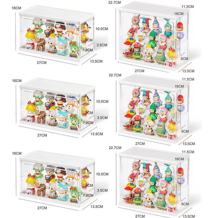 anime figure Blind box, figure storage, display shelf ornaments, bubble mart display box, Lego doll storage box, transparent acrylic Action Figures