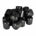 100pcs Black Vinyl Rubber End Cap Pvc Plastic Cable Wire Waterproof Cover Steel Pole Thread Protection Caps. 