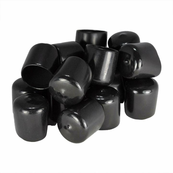 100pcs Black Vinyl Rubber End Cap Pvc Plastic Cable Wire Waterproof Cover Steel Pole Thread Protection Caps