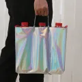【ALLGOOD】1pc Large Capacity Foldable PVC Shopping Bags Reusable Eco Friendly Waterproof Grocery Bags Shopping Tote Bags Shoulder Bag. 