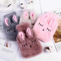 Rabbit-Shaped Hot Water Bottle Stylish Plush Cartoon Hand Warmer Bunny-Shaped Soft Water Bottle Bag for Winter Winter Cold. 