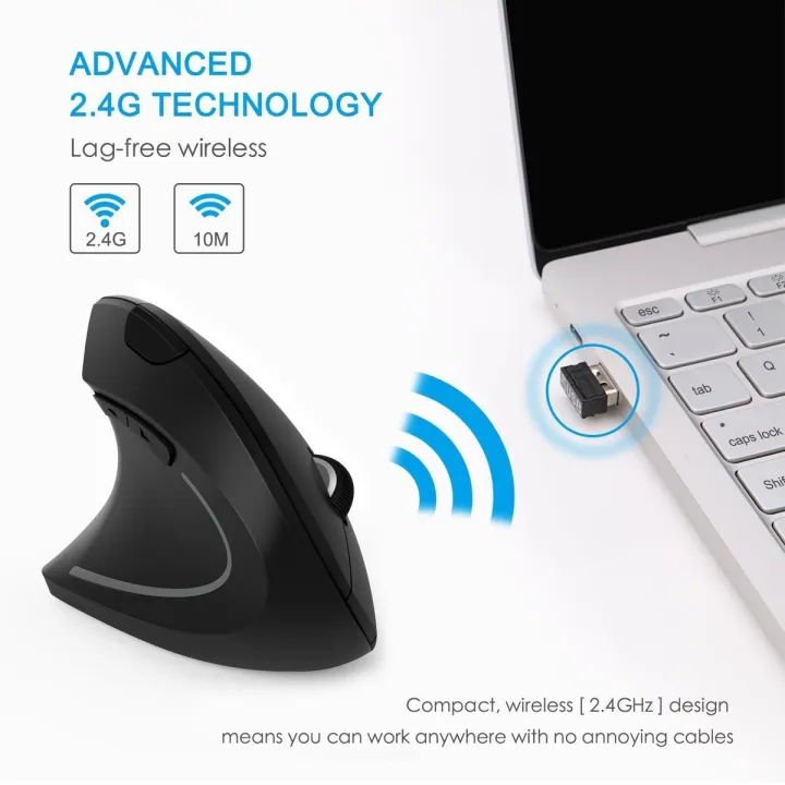 CHYI Left Handed Vertical Mouse Hand Ergonomic Optical Usb Mause 6 ...