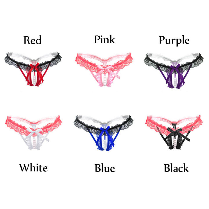 Women%20Lingerie%20Knickers%20Open%20s%20Panties%20Pearl%20Lace%20G-string%20Underwear%20-%20Image%206