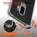 For Samsung Galaxy S9 Plus Back Cover Shockproof Transparent Soft TPU Silicone Protector Phone Case with Shock Absorption Bumper Corners. 