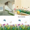 Flower Wall Stickers DIY Door Decor Butterfly Art Vinyl Decal Colors Kids Room Life. 