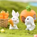 Cute Rabbit Ornament Mini Bunny Miniature Figurines Miniature Landscape Decoration Home Decoration. 