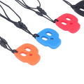 Teething Necklace Soft Silicone Skull Shape Anxiety Relief Heat Resistant Oral Motor Aids Chewing Sensory Necklaces for Autism. 