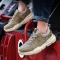 【ThinkWay】Work Safety Shoes Steel Toe Anti-puncture Indestructible Men Boots Kevlar Insole Suede Leather Upper Comfotable Sneakers. 