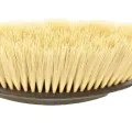 Neck Duster, Soft Hair Barber Brush Neck Duster Professional Hairdressing Powder Storage Styling Dust Cleaning Brush with Black Handle & Yellow Bristles 13cmx13cm. 