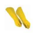 Elbow Hand Gloves - Yellow, Rubber Hand Protection Gloves. 