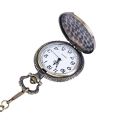 Bronze Large Thick Chain Relief British Big Ben Bus Pocket Watch   1087. 