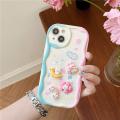 Case Cover For Infinix Hot 30i 20i 20 4G 12 30 9 Play Smart 7 6 HD Plus shell Soft Clear Silicone Bracelet Chain Cream Wavy Edge Cartoon Bear Rabbit Cartoon Cute Luxury INS Back Cover Fashion Bumber Shockproof Camera Protective Full Protection. 