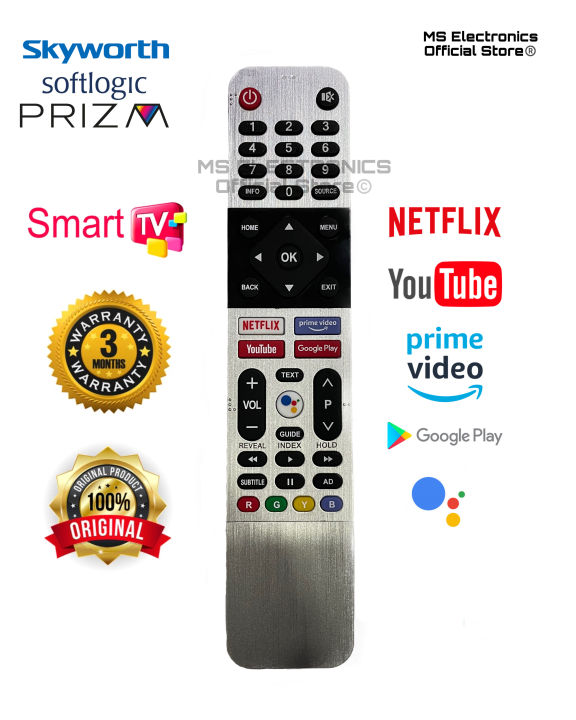 Skyworth Singer Vista Softlogic Prizm LED Smart Tv Android Tv Remote Controller