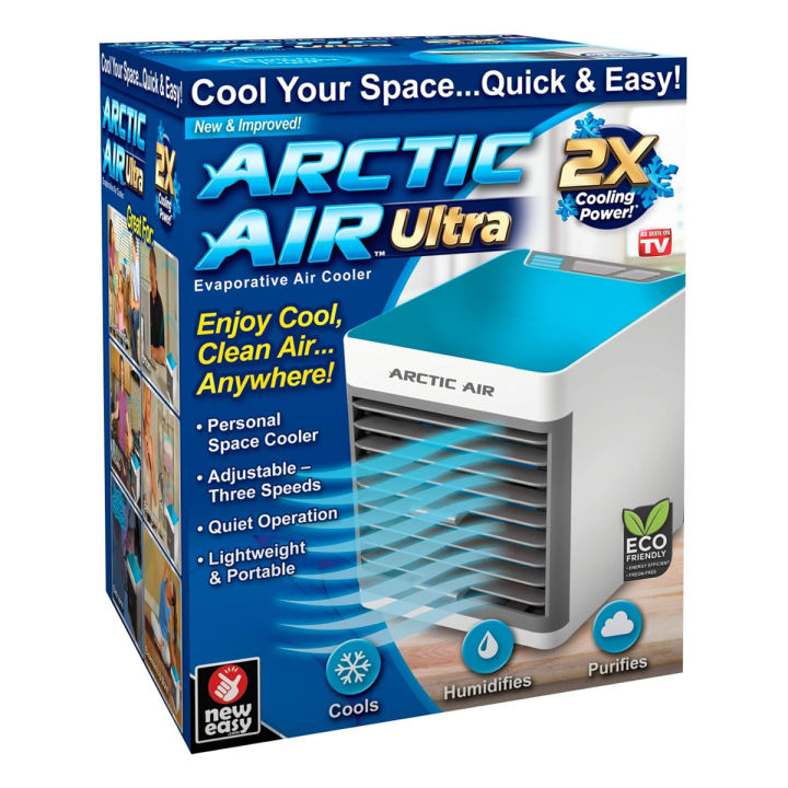 Arctic Air Ultra Evaporative Air Cooler By Ontel - Powerful 3-Speed, Lightweight, Portable Personal Space Cooler With Hydro-Chill Technology For Bedroom, Office, Living Room & More